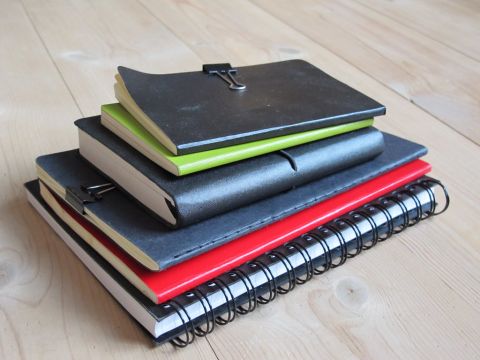 A4 notebook three-pack, 200 pages each